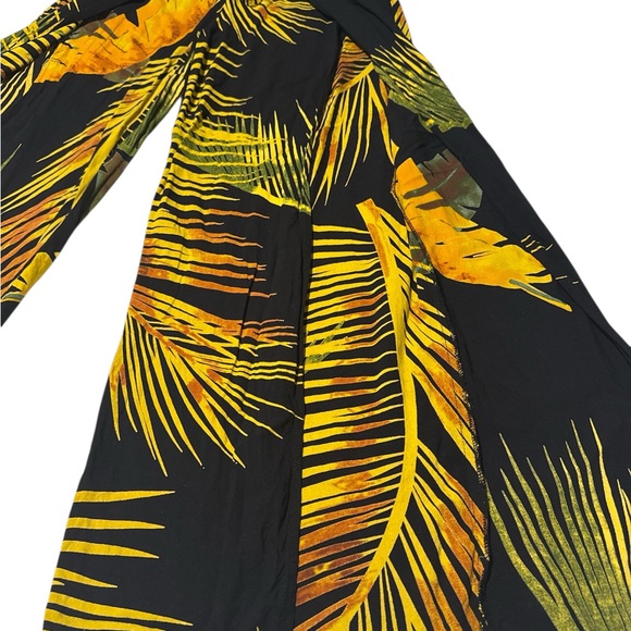 Tropical Leaf Print Wide-Leg Pants - Picture 10 of 13